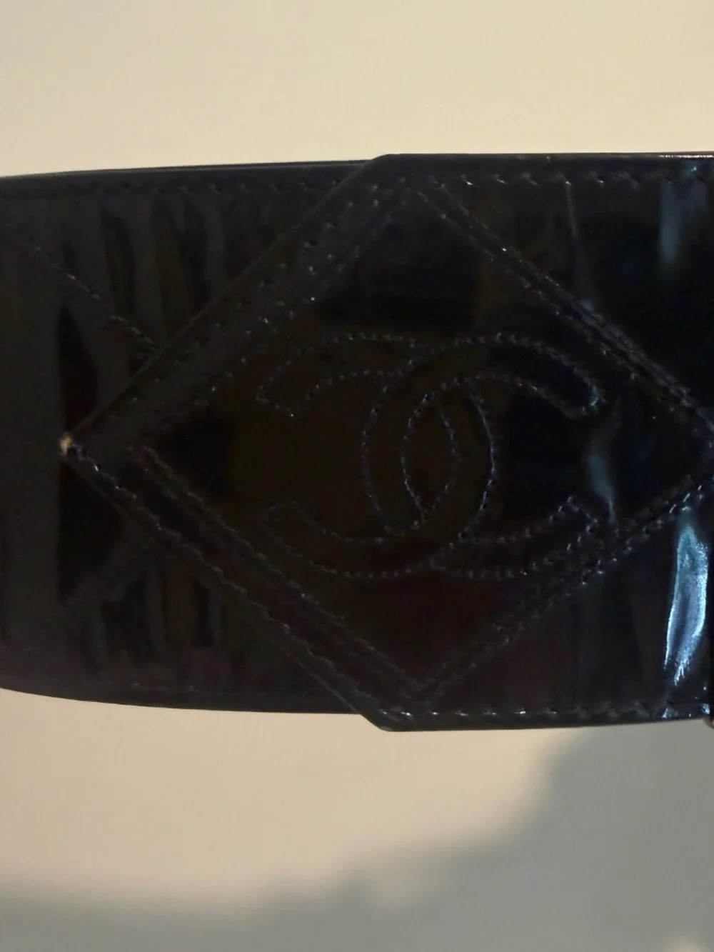 Vintage Chanel Patent Leathet Belt